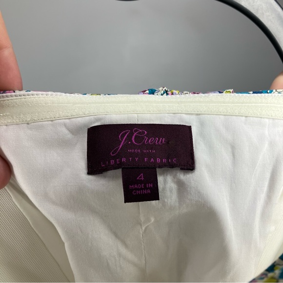 J.CREW One-Shoulder Dress Liberty Claire-Aude Floral Island Multi G8163 4 - Picture 5 of 6